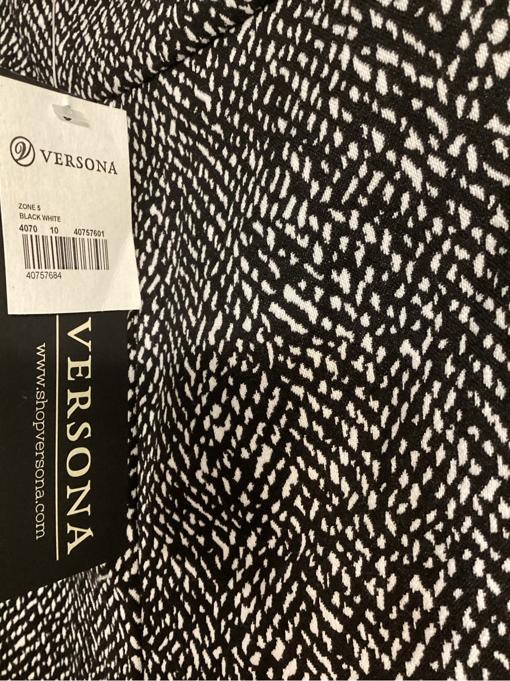 Versona Black and White Printed Ankle